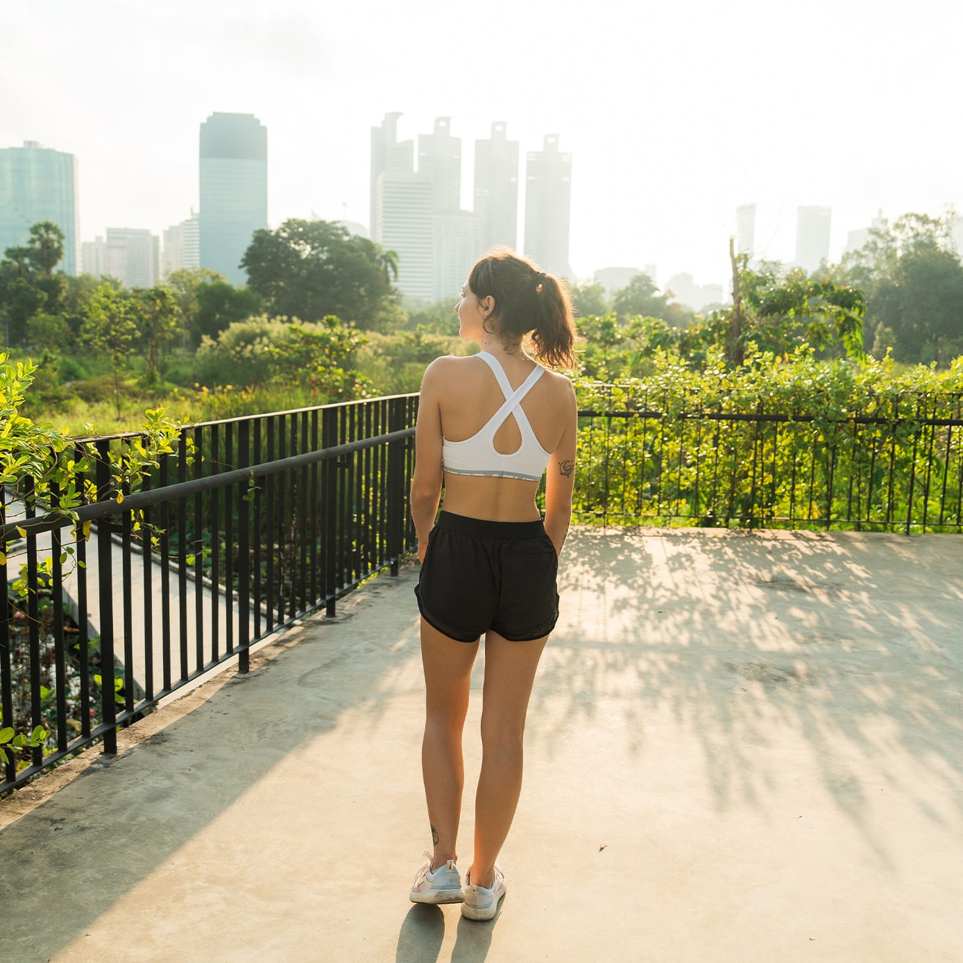 Woman standing outside