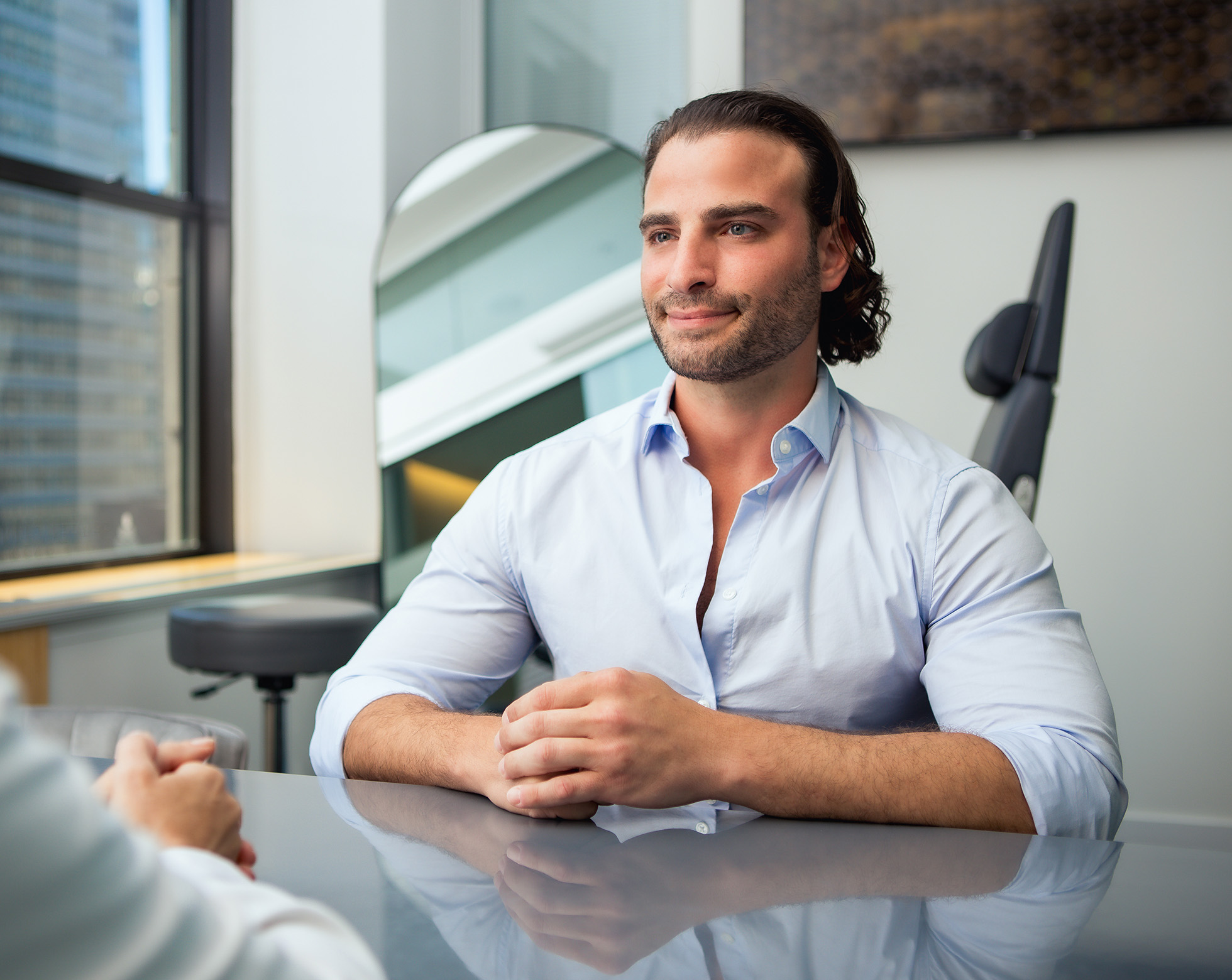 Woman walking down the street